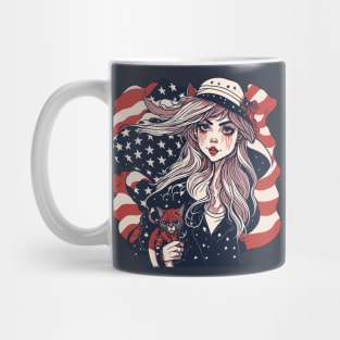 Patriotic Cat Mother Mug